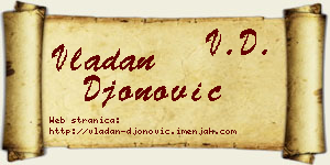 Vladan Đonović vizit kartica